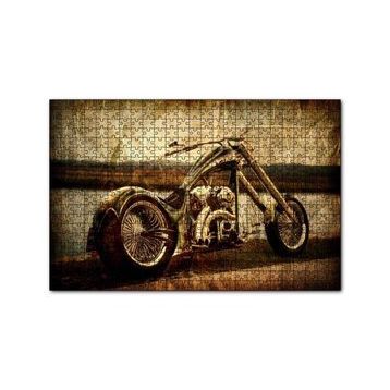 Cakapuzzle Eski Görünüm Chopper Motorsiklet 120 Parça Ahşap Puzzle