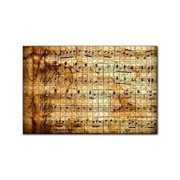 Cakapuzzle Eski Lekeli Kağıtta Notalar ve Ritimler 120 Parça Ahşap Puzzle