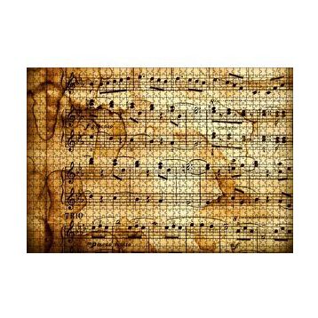 Cakapuzzle Eski Lekeli Kağıtta Notalar ve Ritimler 120 Parça Ahşap Puzzle