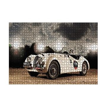Cakapuzzle Eski Model Yarışta Otomobil 120 Parça Ahşap Puzzle