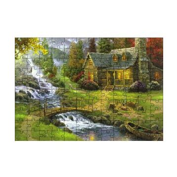 Cakapuzzle Ev Dere Ceylan Doğa 120 Parça Ahşap Puzzle