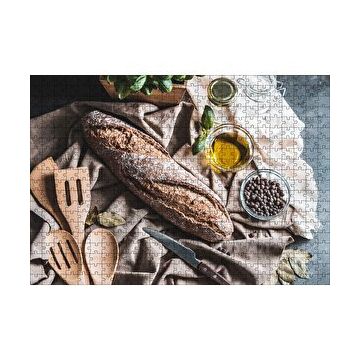 Cakapuzzle Ev Yapımı Doğal Ekmek 120 Parça Ahşap Puzzle