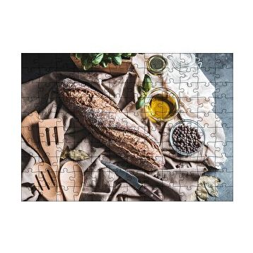 Cakapuzzle Ev Yapımı Doğal Ekmek 120 Parça Ahşap Puzzle