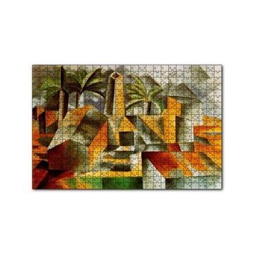 Cakapuzzle Factory at Horto de Ebro 1909 by Pablo Picasso 120 Parça Ahşap Puzzle