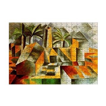Cakapuzzle Factory at Horto de Ebro 1909 by Pablo Picasso 120 Parça Ahşap Puzzle