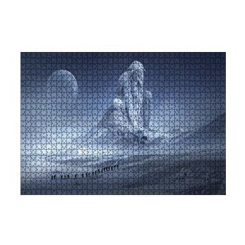Cakapuzzle Fantastik Heykel ve Dağcılar 120 Parça Ahşap Puzzle