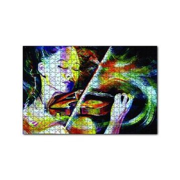 Cakapuzzle Fantastik Keman Çalan Kadın 120 Parça Ahşap Puzzle