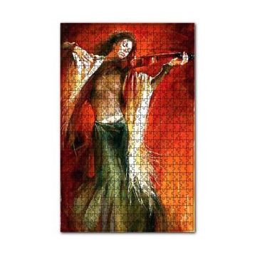 Cakapuzzle Fantastik Keman Çalan Kadın 120 Parça Ahşap Puzzle
