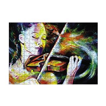 Cakapuzzle Fantastik Keman Çalan Kadın 120 Parça Ahşap Puzzle