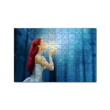 Cakapuzzle Fantastik Kızıl Saçlı Kız ve Denizatı 120 Parça Ahşap Puzzle