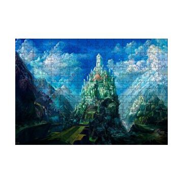 Cakapuzzle Fantastik Kule Şehir ve Bulutlar 120 Parça Ahşap Puzzle