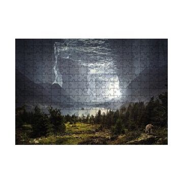 Cakapuzzle Fantastik Mağara Doğa 120 Parça Ahşap Puzzle