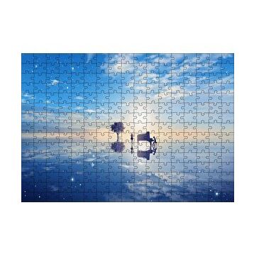 Cakapuzzle Fantastik Ortam Piyanist ve Kemancı Kız 120 Parça Ahşap Puzzle