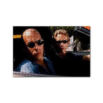 Cakapuzzle Fast and Furious Walker ve Diesel Yarışıyor 120 Parça Ahşap Puzzle