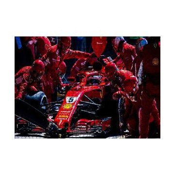 Cakapuzzle Ferrari F1 Formula 1 Pit Stop Görseli 120 Parça Ahşap Puzzle