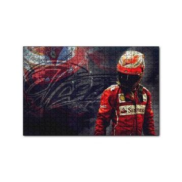 Cakapuzzle Ferrari F1 Kimi Raikkonen Görseli 120 Parça Ahşap Puzzle