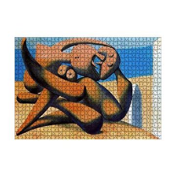 Cakapuzzle Figure At The Seaside 1931 by Pablo Picasso 120 Parça Ahşap Puzzle