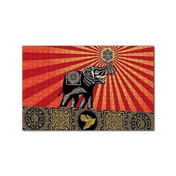 Cakapuzzle Fil Kuş ve Tribal Desenler 120 Parça Ahşap Puzzle