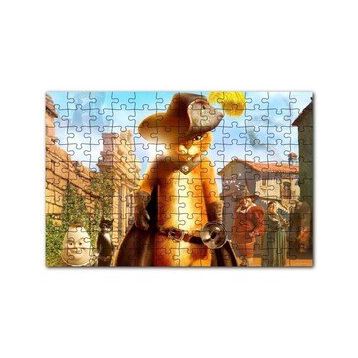 Cakapuzzle Film Çizmeli Kedi Görseli 120 Parça Ahşap Puzzle