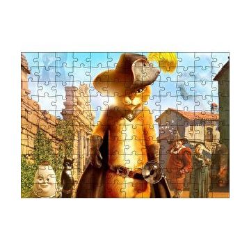 Cakapuzzle Film Çizmeli Kedi Görseli 120 Parça Ahşap Puzzle