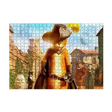 Cakapuzzle Film Çizmeli Kedi Görseli 120 Parça Ahşap Puzzle