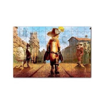 Cakapuzzle Film Çizmeli Kedi Kahramanlar Yapboz MDF Puzzle