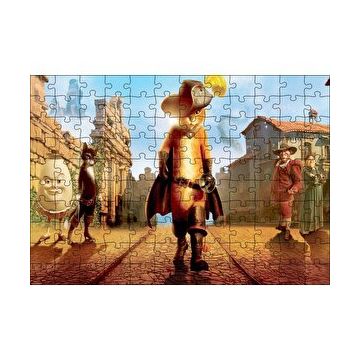 Cakapuzzle Film Çizmeli Kedi Kahramanlar Yapboz MDF Puzzle