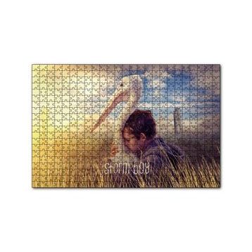 Cakapuzzle Fırtına Çocuk ve Pelikan 120 Parça Ahşap Puzzle