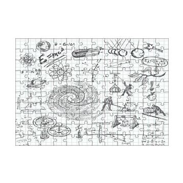 Cakapuzzle Fizik Formülleri Ve Fizik Kuralları Eskiz Çizimleri 120 Parça Ahşap Puzzle