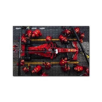 Cakapuzzle Formula 1 Pitte Kuşbakışı Görünüş 120 Parça Ahşap Puzzle