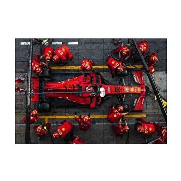 Cakapuzzle Formula 1 Pitte Kuşbakışı Görünüş 120 Parça Ahşap Puzzle