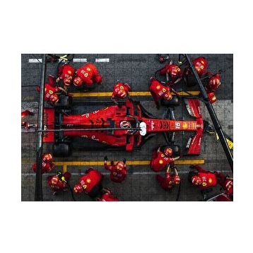 Cakapuzzle Formula 1 Pitte Kuşbakışı Görünüş 120 Parça Ahşap Puzzle