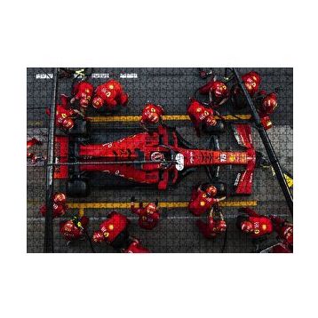 Cakapuzzle Formula 1 Pitte Kuşbakışı Görünüş 120 Parça Ahşap Puzzle