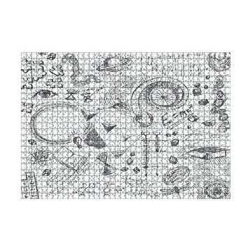 Cakapuzzle Formüller Bilimsel Çizim Eskizleri 120 Parça Ahşap Puzzle