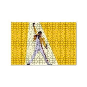 Cakapuzzle Freddie Mercury Sarı Zemin 120 Parça Ahşap Puzzle