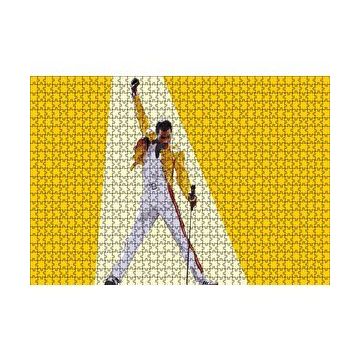 Cakapuzzle Freddie Mercury Sarı Zemin 120 Parça Ahşap Puzzle