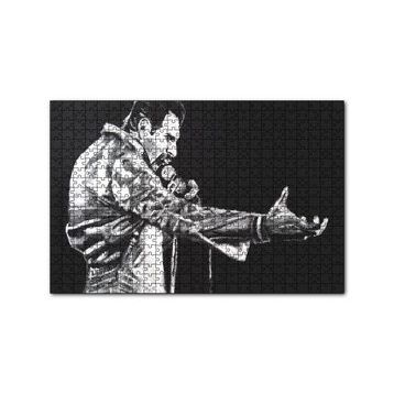 Cakapuzzle Freddie Mercury Siyah Beyaz Görsel 120 Parça Ahşap Puzzle