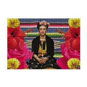 Cakapuzzle Frida Kahlo Çiçekli 120 Parça Ahşap Puzzle