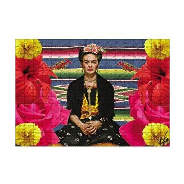 Cakapuzzle Frida Kahlo Çiçekli 120 Parça Ahşap Puzzle
