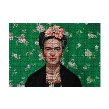 Cakapuzzle Frida Kahlo Yeşil Zeminde 120 Parça Ahşap Puzzle