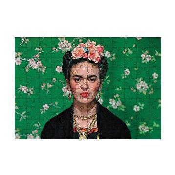 Cakapuzzle Frida Kahlo Yeşil Zeminde 120 Parça Ahşap Puzzle