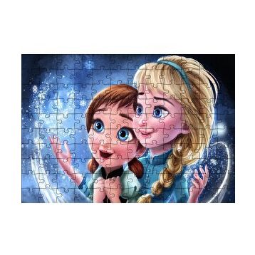 Cakapuzzle Frozen Küçük Prensesler 120 Parça Ahşap Puzzle