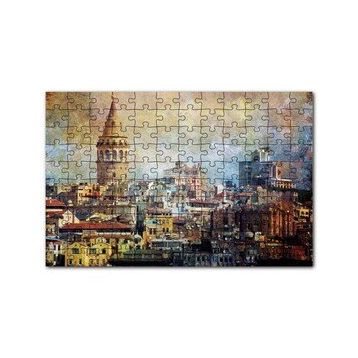 Cakapuzzle Galata Kulesinin Sanatsal Görsel 120 Parça Ahşap Puzzle