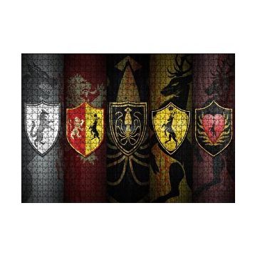 Cakapuzzle Game Of Thrones Bayrakları Görseli 120 Parça Ahşap Puzzle