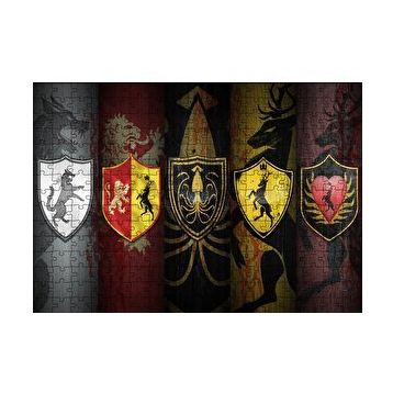 Cakapuzzle Game Of Thrones Bayrakları Görseli 120 Parça Ahşap Puzzle