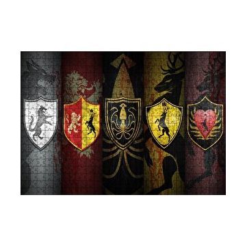 Cakapuzzle Game Of Thrones Bayrakları Görseli 120 Parça Ahşap Puzzle