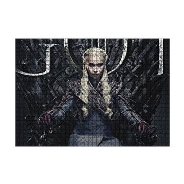Cakapuzzle Game of Thrones Daenerys Targaryen Tahtta 120 Parça Ahşap Puzzle