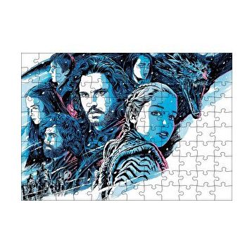 Cakapuzzle Game of Thrones Karakterleri Karikatürize 120 Parça Ahşap Puzzle