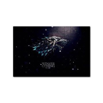 Cakapuzzle Game of Thrones Kış Geliyor Stark Logo 120 Parça Ahşap Puzzle