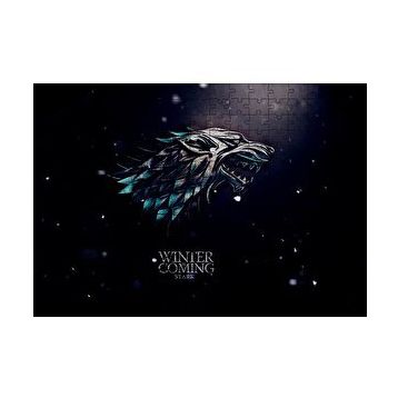 Cakapuzzle Game of Thrones Kış Geliyor Stark Logo 120 Parça Ahşap Puzzle